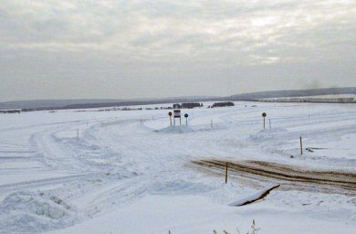 Открыта ледовая переправа через залив "Уда" Братского водохранилища в Усть-Удинском районе